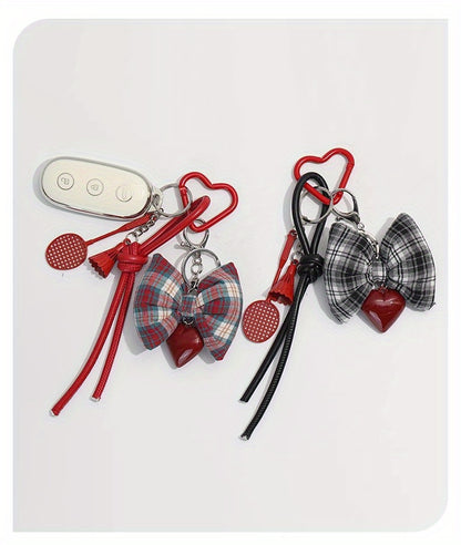 Plaid Bow Charm